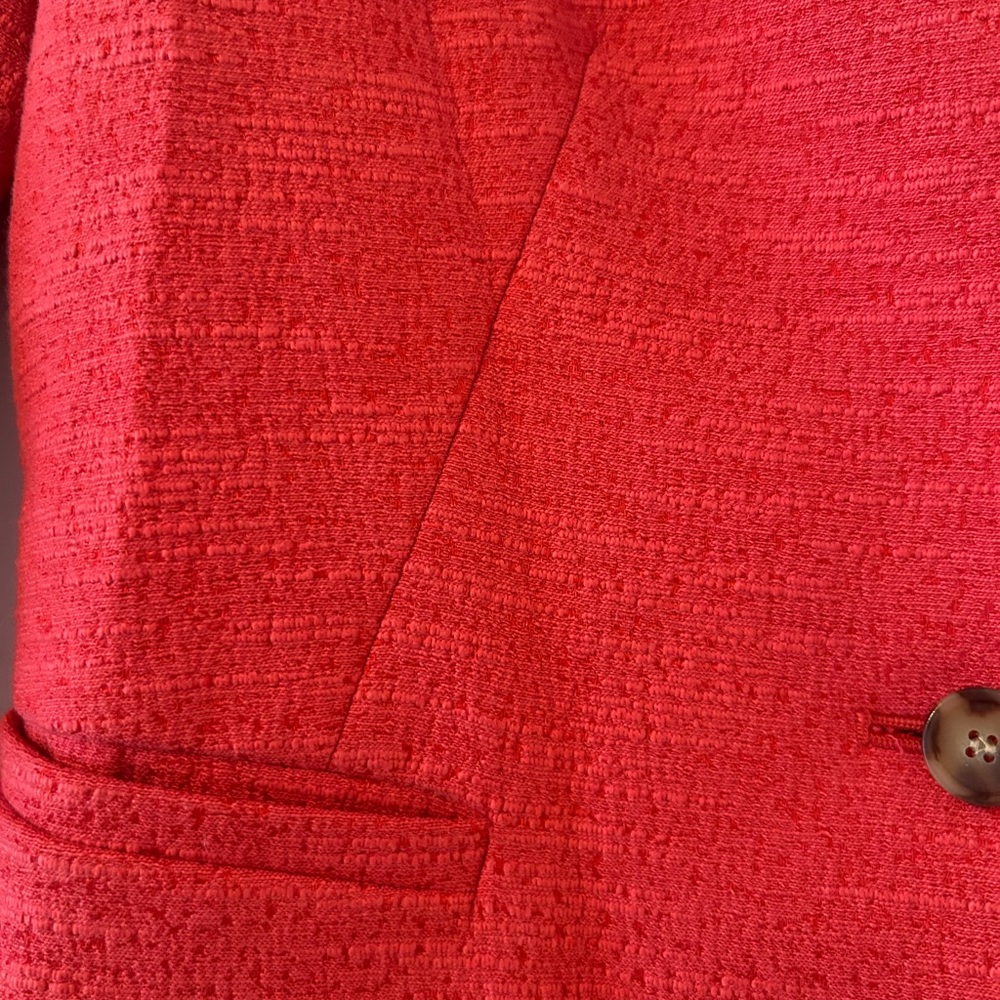 Loft Rose Colored Single-Button Textured Blazer - image 4